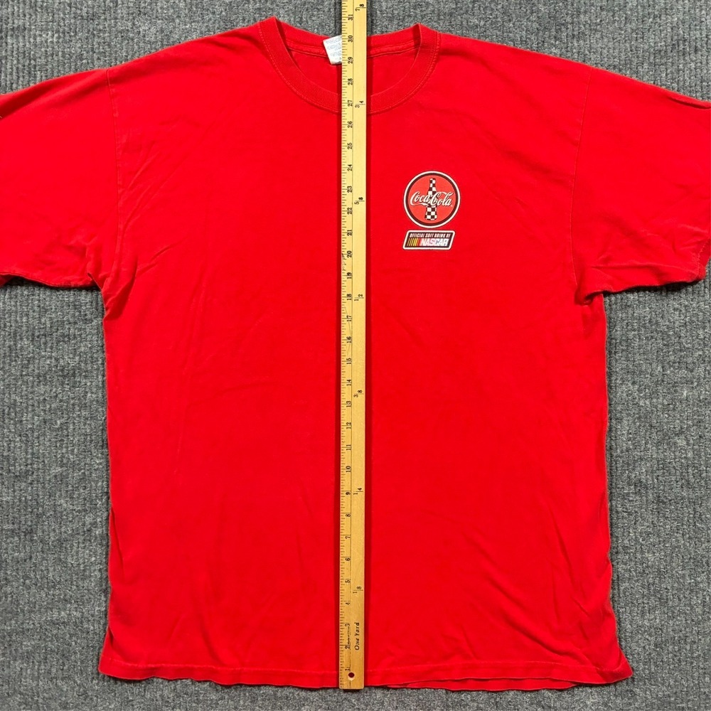 Coca Cola 600 NASCAR T Shirt Mens XL Red Double Sided Racing Tee Y2K - Picture 4 of 7